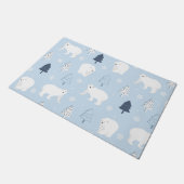 Niedliche Polarbären Fußmatte (Schrägansicht)