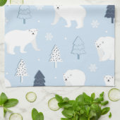 Niedliche Polarbären Geschirrtuch (Gefaltet)