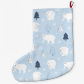 Niedliche Polarbären Großer Weihnachtsstrumpf (Rückseite)