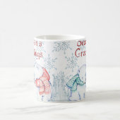 Niedliche Polarbären in Rot und Grün Kaffeetasse (Mittel)