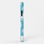 Niedliche Polarbären in Weihnachtsmannmützen Weihn Case-Mate iPhone Hülle (Hinten/Rechts)