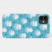 Niedliche Polarbären in Weihnachtsmannmützen Weihn Case-Mate iPhone Hülle (Rückseite (Horizontal))