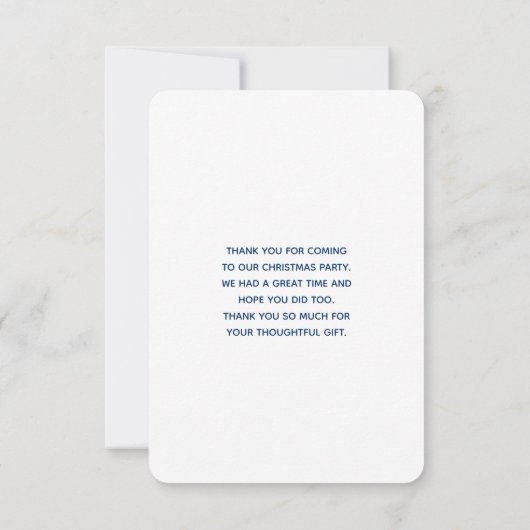 Niedliche Polarbären in Weihnachtsmannmützen Weihn Dankeskarte (Rückseite)