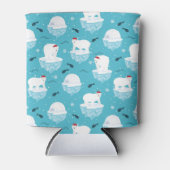 Niedliche Polarbären in Weihnachtsmannmützen Weihn Dosenkühler (Vorderseite)