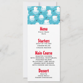 Niedliche Polarbären in Weihnachtsmannmützen Weihn Einladung