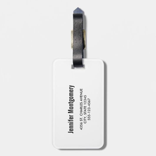 Niedliche Polarbären in Weihnachtsmannmützen Weihn Gepäckanhänger (Rückseite vertikal)