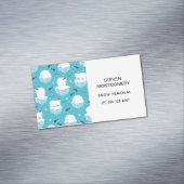 Niedliche Polarbären in Weihnachtsmannmützen Weihn Magnetische Visitenkarte (Beispiel)