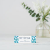 Niedliche Polarbären in Weihnachtsmannmützen Weihn Mini Visitenkarte (Stehend Vorderseite)