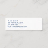 Niedliche Polarbären in Weihnachtsmannmützen Weihn Mini Visitenkarte (Rückseite)