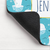 Niedliche Polarbären in Weihnachtsmannmützen Weihn Mousepad (Ecke)