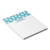 Niedliche Polarbären in Weihnachtsmannmützen Weihn Notizblock (angewinkelt)