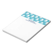 Niedliche Polarbären in Weihnachtsmannmützen Weihn Notizblock (Rotiert)