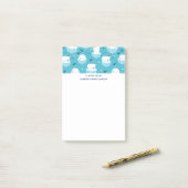 Niedliche Polarbären in Weihnachtsmannmützen Weihn Post-it Klebezettel (Auf Schreibtisch)