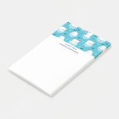 Niedliche Polarbären in Weihnachtsmannmützen Weihn Post-it Klebezettel (angewinkelt)