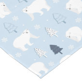 Niedliche Polarbären Kurzer Tischläufer (Ecke)