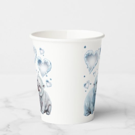 Niedliche Polarbären Pappbecher (Links)