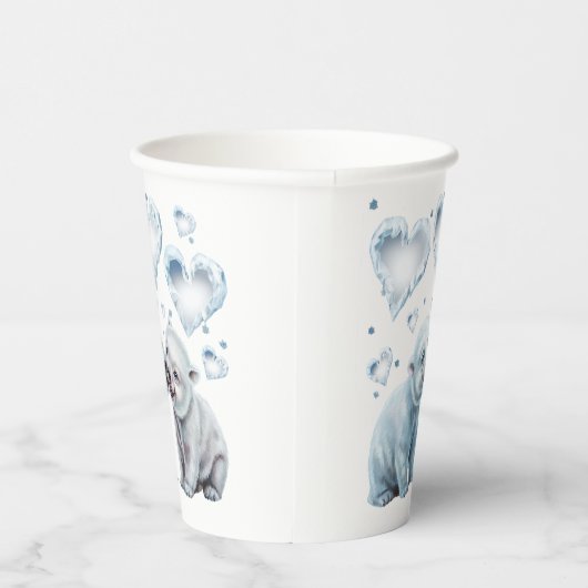 Niedliche Polarbären Pappbecher (Rechts)