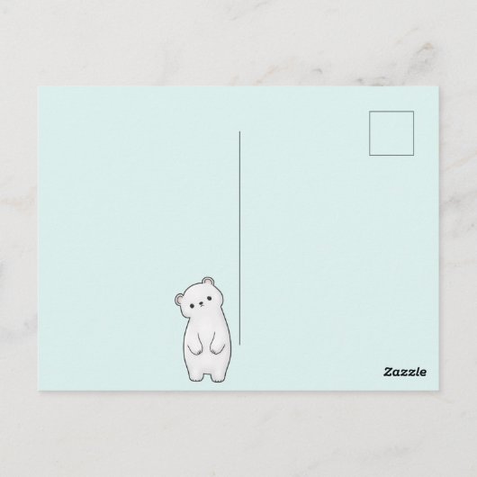 Niedliche Polarbären Postkarte (Rückseite)