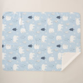 Niedliche Polarbären Sherpadecke (Vorderseite (Horizontal))