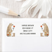 Niedliche Polarbärfamilie Aquarellfarben Rücksende (Insitu)