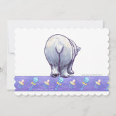 Niedliche polarer Bärn-Baby-Dusche Einladung (Rückseite)