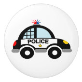 Niedliche Polizei Auto Kinderzimmer Tür und Schubl Keramikknauf (Vorderseite)