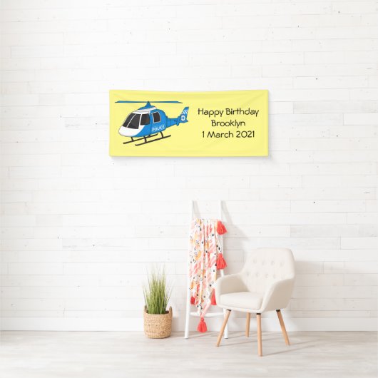 Niedliche Polizeiabteilung Hubschrauber Chopper Ca Banner (Insitu)