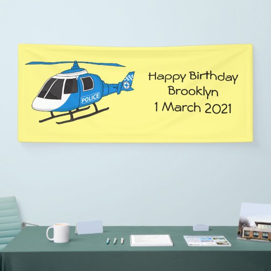 Niedliche Polizeiabteilung Hubschrauber Chopper Ca Banner (Messe)
