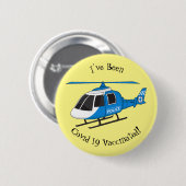 Niedliche Polizeiabteilung Hubschrauber Chopper Ca Button (Vorne & Hinten)