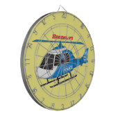 Niedliche Polizeiabteilung Hubschrauber Chopper Ca Dartscheibe (Vorderseite Links)