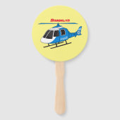 Niedliche Polizeiabteilung Hubschrauber Chopper Ca Fächer (Vorderseite)