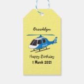 Niedliche Polizeiabteilung Hubschrauber Chopper Ca Geschenkanhänger (Rückseite)