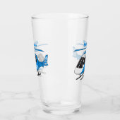 Niedliche Polizeiabteilung Hubschrauber Chopper Ca Glas (Links)