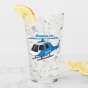 Niedliche Polizeiabteilung Hubschrauber Chopper Ca Glas