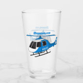 Niedliche Polizeiabteilung Hubschrauber Chopper Ca Glas (Vorderseite)