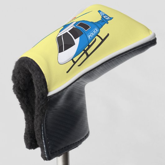 Niedliche Polizeiabteilung Hubschrauber Chopper Ca Golf Headcover (3/4 Vorderseite)