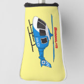 Niedliche Polizeiabteilung Hubschrauber Chopper Ca Golf Headcover (Rotieren 90)