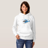 Niedliche Polizeiabteilung Hubschrauber Chopper Ca Hoodie (Vorne ganz)