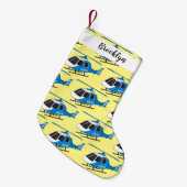 Niedliche Polizeiabteilung Hubschrauber Chopper Ca Kleiner Weihnachtsstrumpf (Vorderansicht (hängend))