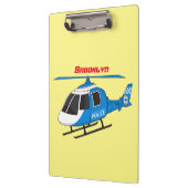 Niedliche Polizeiabteilung Hubschrauber Chopper Ca Klemmbrett (Links)