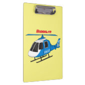 Niedliche Polizeiabteilung Hubschrauber Chopper Ca Klemmbrett (Rechts)