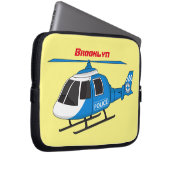 Niedliche Polizeiabteilung Hubschrauber Chopper Ca Laptopschutzhülle (Vorne Rechts)
