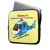 Niedliche Polizeiabteilung Hubschrauber Chopper Ca Laptopschutzhülle (Vorderseite Links)