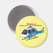 Niedliche Polizeiabteilung Hubschrauber Chopper Ca Magnet (Vorderseite/Rückseite)