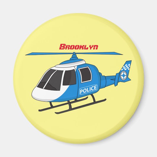 Niedliche Polizeiabteilung Hubschrauber Chopper Ca Magnet (Vorne)