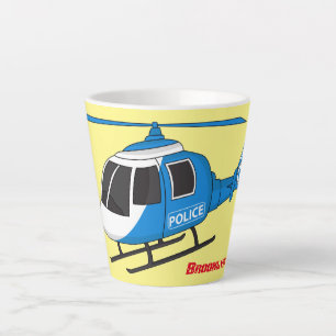 Niedliche Polizeiabteilung Hubschrauber Chopper Ca Milchtasse