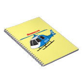 Niedliche Polizeiabteilung Hubschrauber Chopper Ca Notizblock (Rechte Seite)