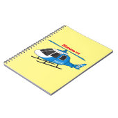 Niedliche Polizeiabteilung Hubschrauber Chopper Ca Notizblock (Linke Seite)