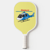Niedliche Polizeiabteilung Hubschrauber Chopper Ca Pickleball Schläger (Rückseite)