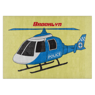 Niedliche Polizeiabteilung Hubschrauber Chopper Ca Schneidebrett